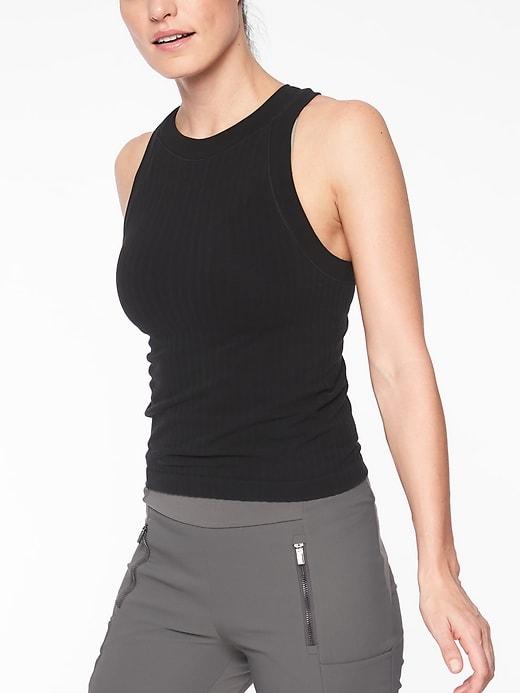Athleta Womens Fearless Crop Tank Black Size L