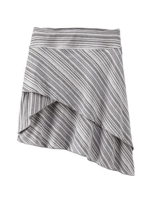 Athleta Womens Skim Shadow Stripe Skirt Size M Tall - Charcoal Heather