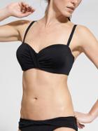 Athleta Womens Aqualuxe Twist Bandeau Bikini Size 32b/c - Black