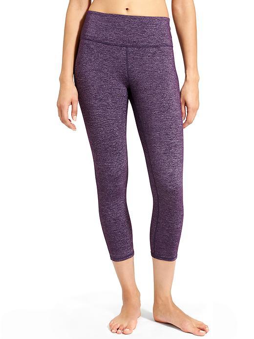 Athleta Womens High Rise Quest Chaturanga Capri Size L Tall - Purple Drama