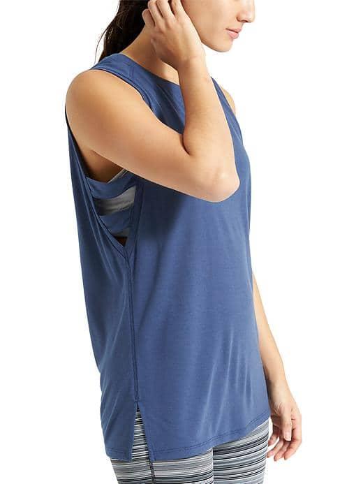 Athleta Womens Lattice Tank Size M - Iron Blue