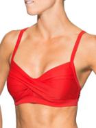 Athleta Womens Twister Bikini Size 40b/c - Saffron Red