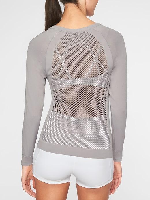 Athleta Womens Trophy Top Silver Grey Size L