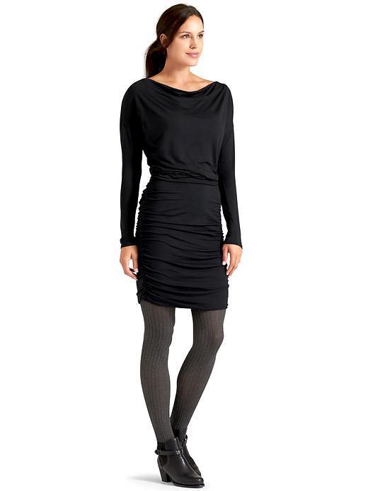 Athleta Womens Solstice Cowl Dress Size L Tall - Black
