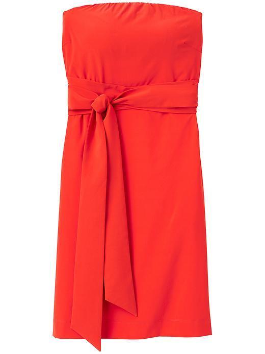 Athleta Womens Strapless Anywhere Dress Size 12 - Saffron Red