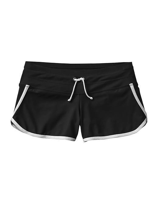Athleta Womens Kata Swim Short Size M - Black/ White