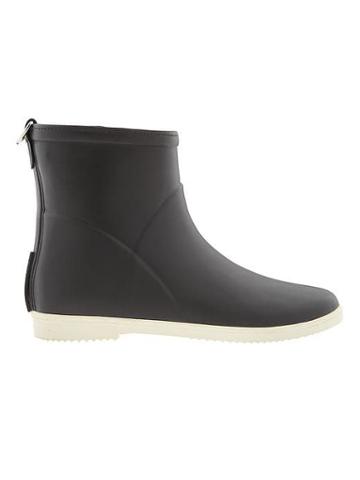 Athleta Womens Minimalist Rubber Ankle Boot By Alice+whittles Black/white Size 7