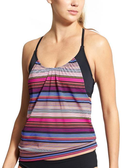 Athleta Womens Capri Stripe Blousy Tankini Size 32b/c - Multi Stripe