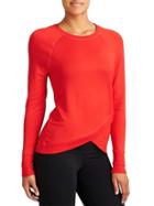 Athleta Womens Criss Cross Sweatshirt Saffron Red Size M