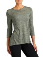 Athleta Womens Soft Stripe Asana Top Size 1x Plus - Jasper Green