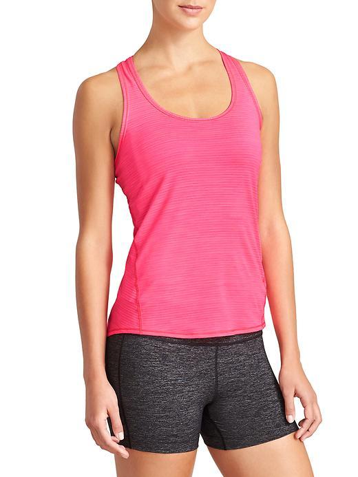 Athleta Womens Shadow Stripe Chi Tank Size L Tall - Shocking Pink