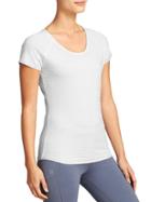 Athleta Womens Running Wild Tee Size L - Bright White