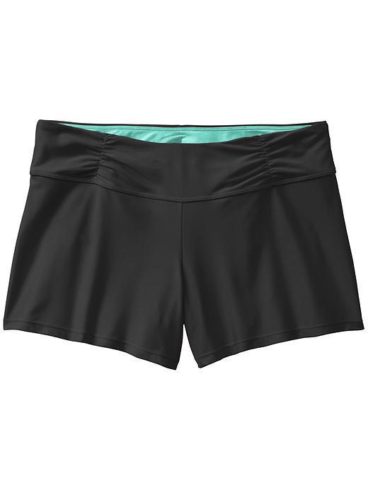 Athleta Womens Shirred Band Short Size L - Black