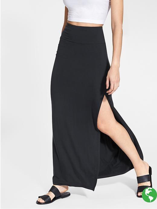 Athleta Womens Marina Maxi Skirt Size M - Black