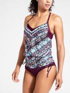 Athleta Womens Marrakesh Side Scrunch Tankini Size 32b/c - Wild Bloom