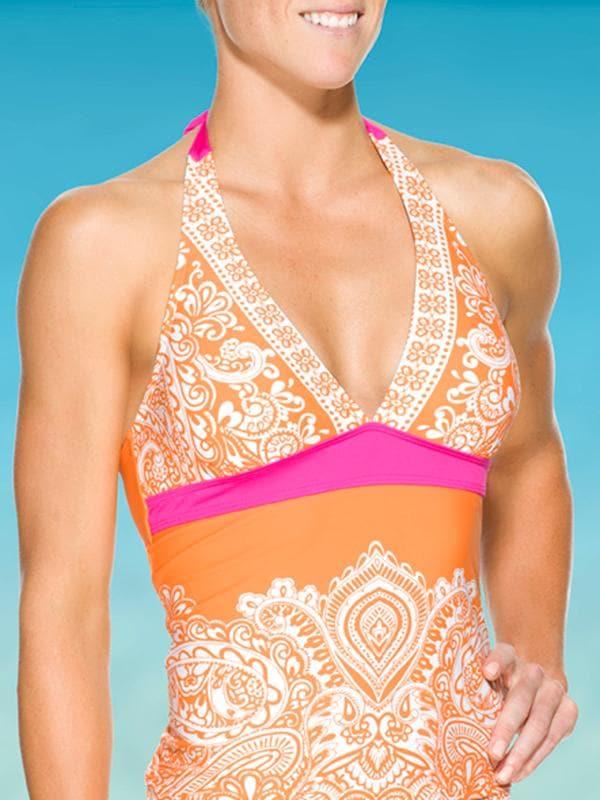 Taj Banded Halter Tankini