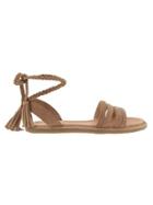 Athleta Womens Botanical Sandal By Seychelles Taupe Size 8.5