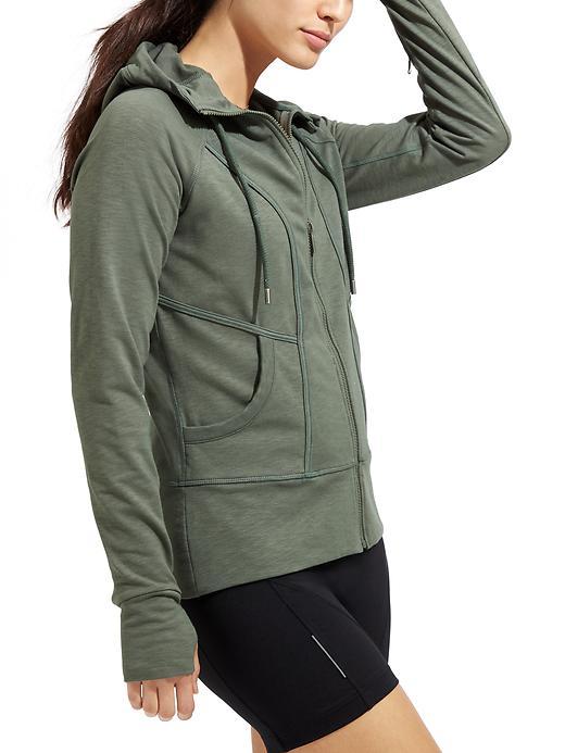 Athleta Womens Slub Strength Hoodie 2 Size Xl - Jasper Green