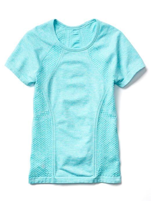 Athleta Dot Tracker Tee Size L/12 - Aqua Pools Heather