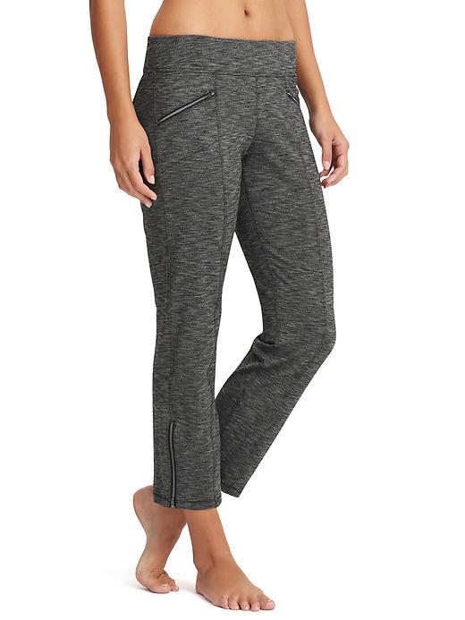 Athleta Womens Metro Straight Capri Size L Tall - Black Heather