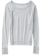 Athleta Womens Limitless Crew Pullover Size L - Silver Shimmer