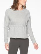 Athleta Womens Studio Cinch Sweatshirt Grey Heather Size S