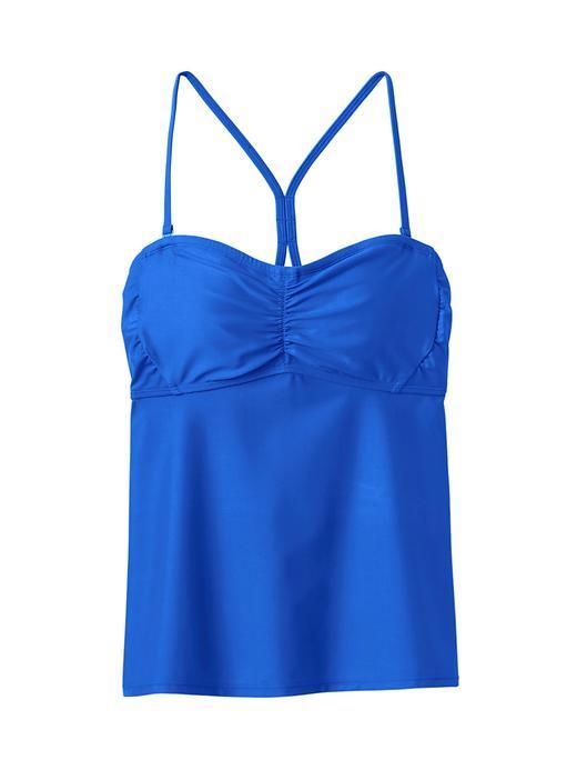 Athleta Womens Bandeau Tankini Size 32d/dd Tall - Caspian Blue