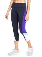 Athleta Womens Colorblock Sonar Capri Size M - Navy Heather