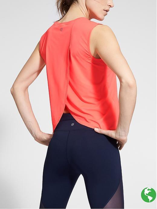 Athleta Womens Sunlover Upf Tank Size L - Red It Neon