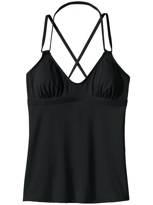 Athleta Womens Scoop Tankini Size L Tall - Black