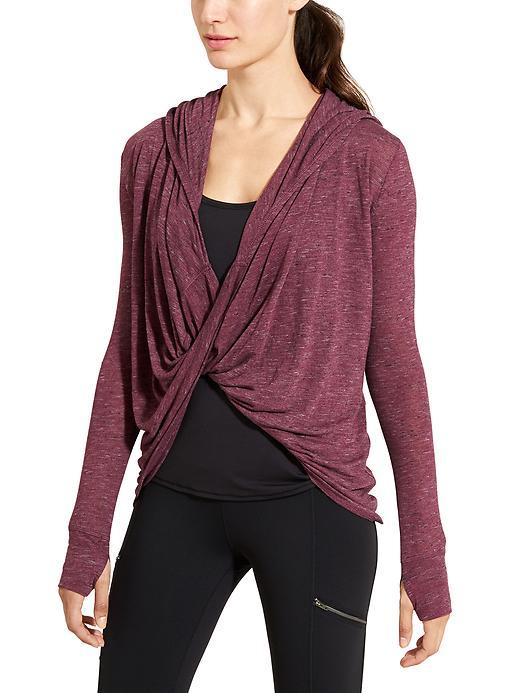 Athleta Womens Nep Infinity Hoodie Size L - Potent Purple Heather