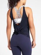 Athleta Womens Fully Focused Support Top Size M - Navy/white