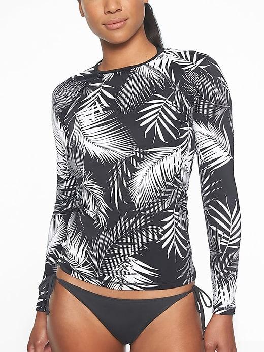 Athleta Womens Sandy Beach Rashguard Black Size Xs