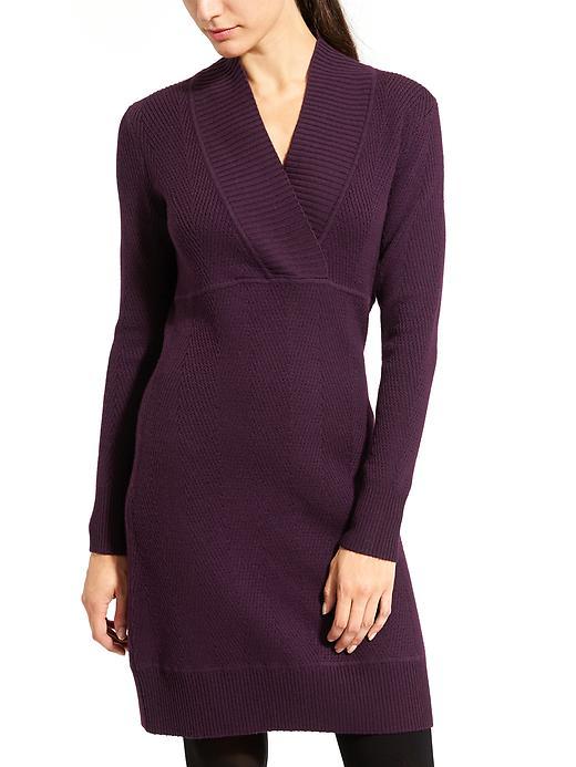 Athleta Womens Innsbrook Sweater Dress Size L - Wild Raisin