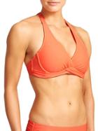 Athleta Womens Tara Halter Bikini Size 32d/dd - Ember Orange