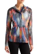 Athleta Womens Lava Hype Run Jacket Navy Print Size Xl