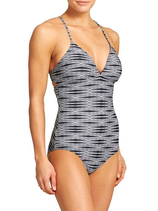 Athleta Womens Ariel Cut Out One Piece Size L Tall - Black