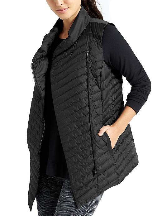 Athleta Womens So Down Vest Size L - Black