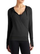 Athleta Womens Inner Twist Hoodie Size M - Black