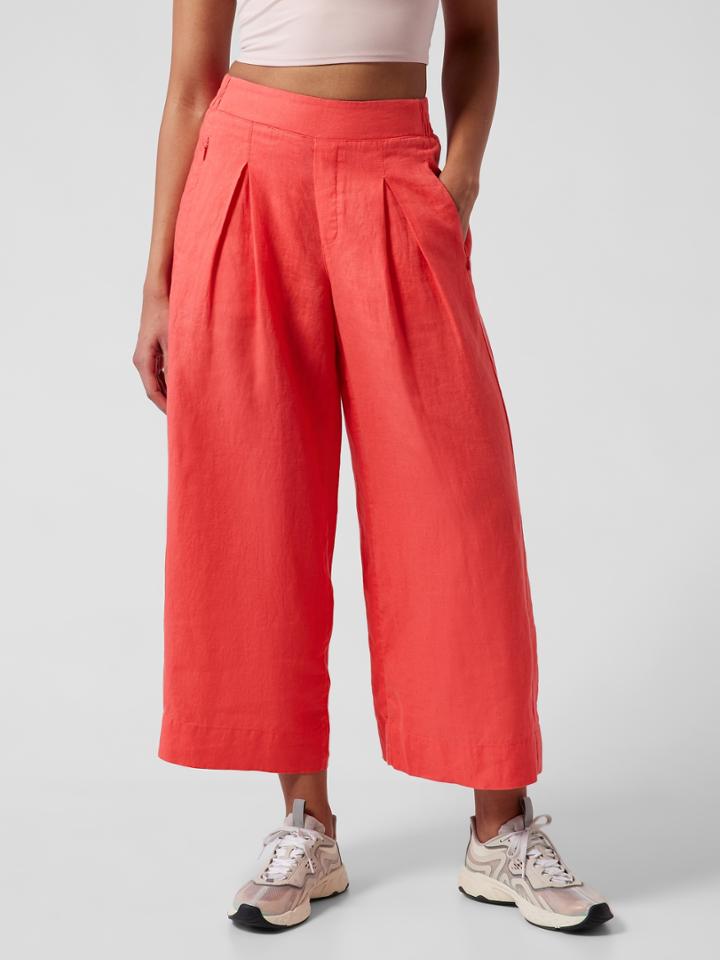 Playa Linen Wide Crop Pant