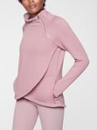 Athleta Womens Cozy Karma Asym Pullover Sugarplum Mauve Size Xxs