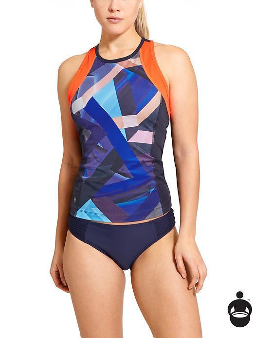Athleta Womens Bondi Tri Tankini Size M - Dress Blue