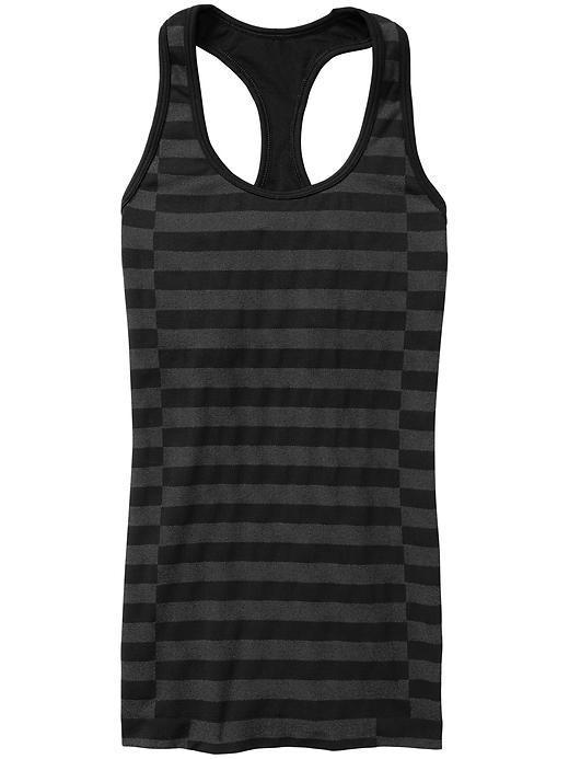 Athleta Rev Up Stripe Tank - Black/ Flint Grey