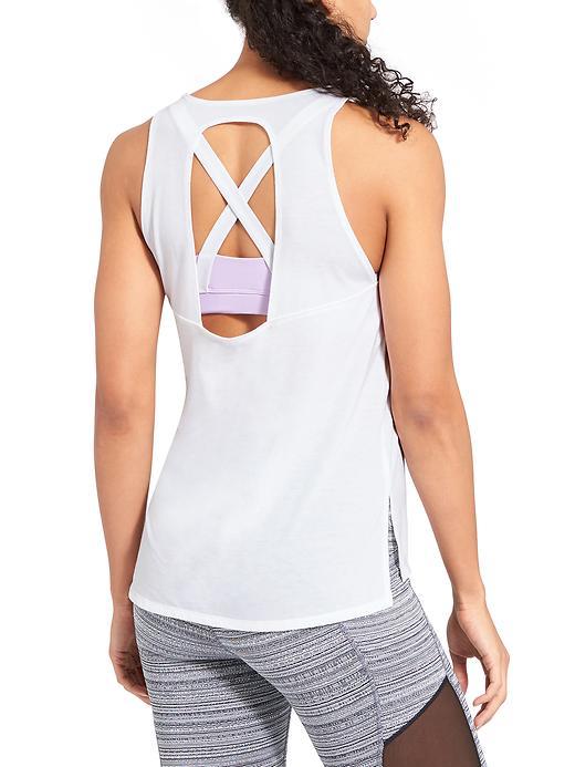 Athleta Womens Unity 2 In 1 Tank Size L - White/violet Mist