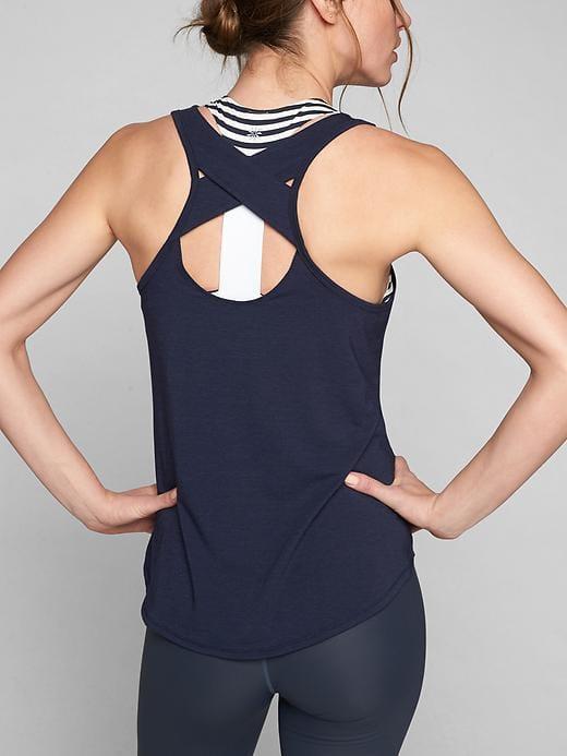 Athleta Womens Yogini Tank Navy Size M