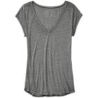 Athleta Easy V Sugar Wash Tee - Medium Grey