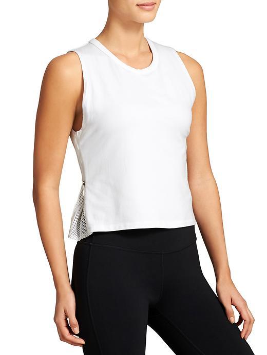Athleta Womens Citytime Sweatshirt Tank Size L - Bright White