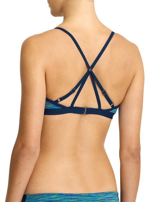 Athleta Womens Paddleout Space Dye Bikini Size M - Dress Blue Space Dye