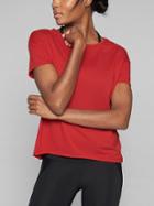 Athleta Womens Power Up Tee Scorched Chili Size M