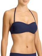 Athleta Womens Molded Bandeau Bikini Size L - Dress Blue